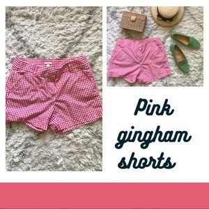 Pink gingham shorts